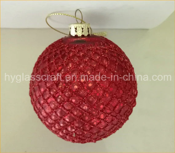 Handmade Glitter Glass Ball Christmas Decoration Ornament