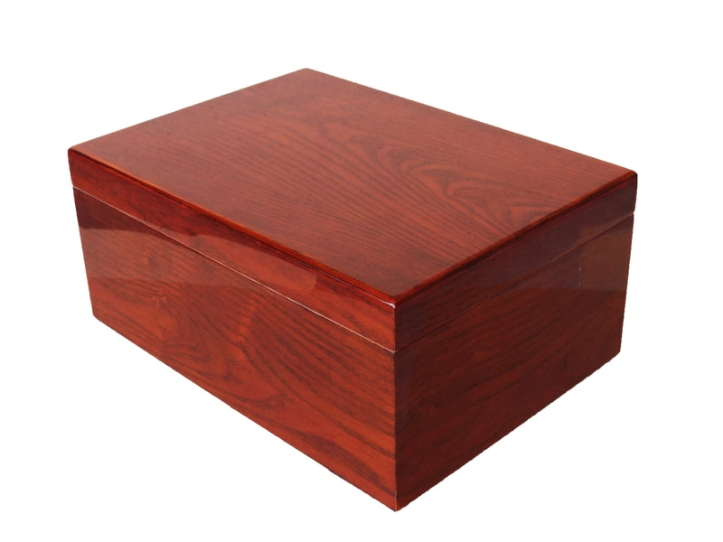 Ashtree Piano Finish Wooden Craft Cigar Packing Storage Humidor Case