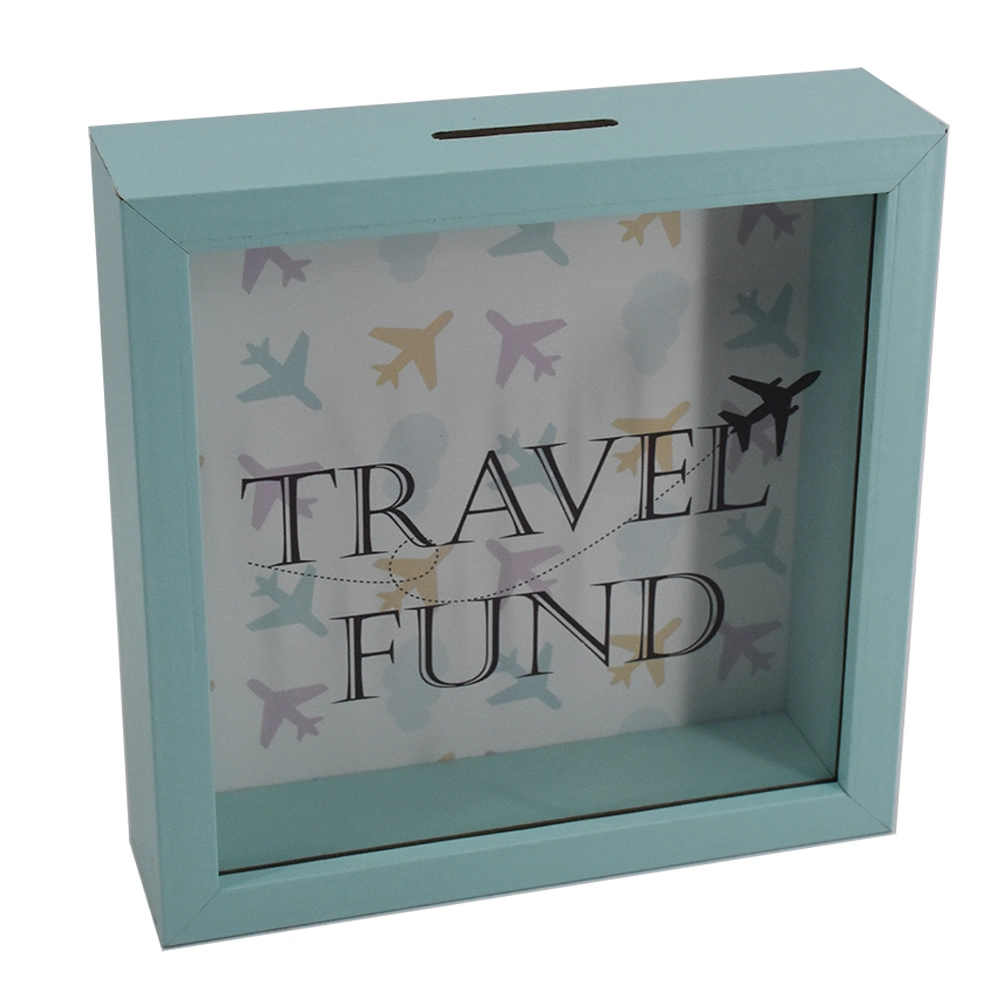 Change Box Coin Money Savings Travel Fund Shadow Box