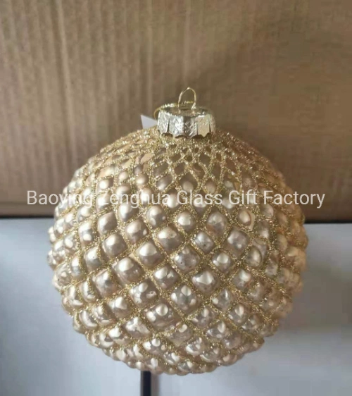 Handmade Glitter Glass Ball Christmas Decoration Ornament