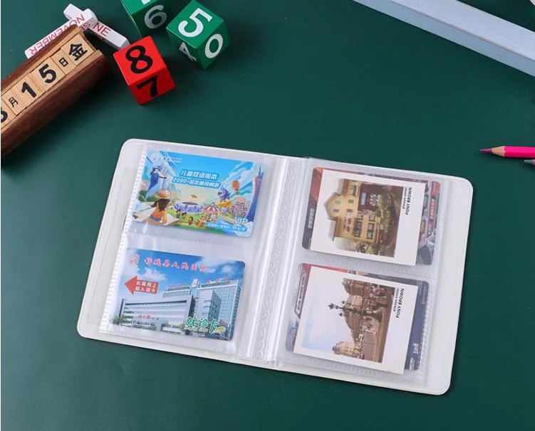 Custom Plastic Cover Game Card Book Postcard Collection Storage Book Card Holder 3 " Kids Photo Album