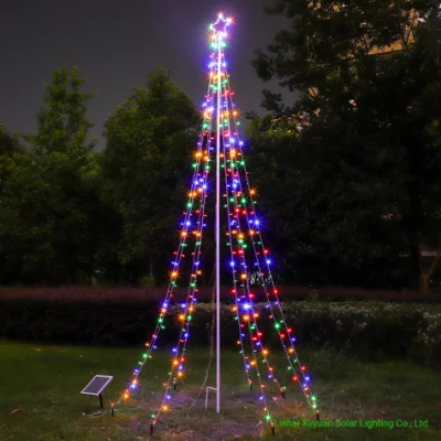 Luz de poste de luz de árbol de Navidad de energía solar personalizada Kd de la UE