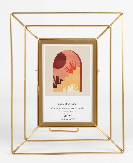 Marco de fotos dorado Estilo vintage Marco de fotos antiguo Decoración del hogar