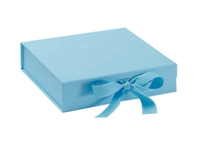 Caja de regalo de caja de papel plegable de lujo de gama alta con caja de regalo de cinta de imanes